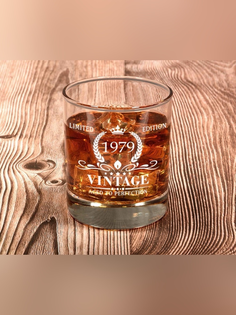 Triwol 1979 Vintage Whiskey Glass 10 oz Born in 1979 Birthday Gift